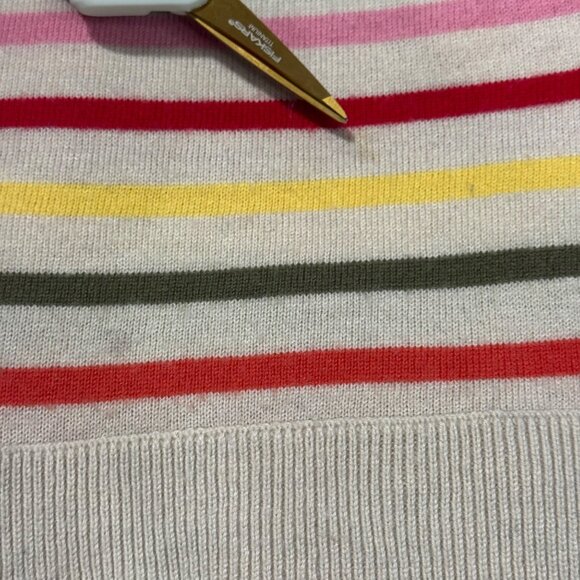 Talbots Striped Sweater Women's Size Medium Multicolored Nylon, Lambswool - Picture 13 of 13